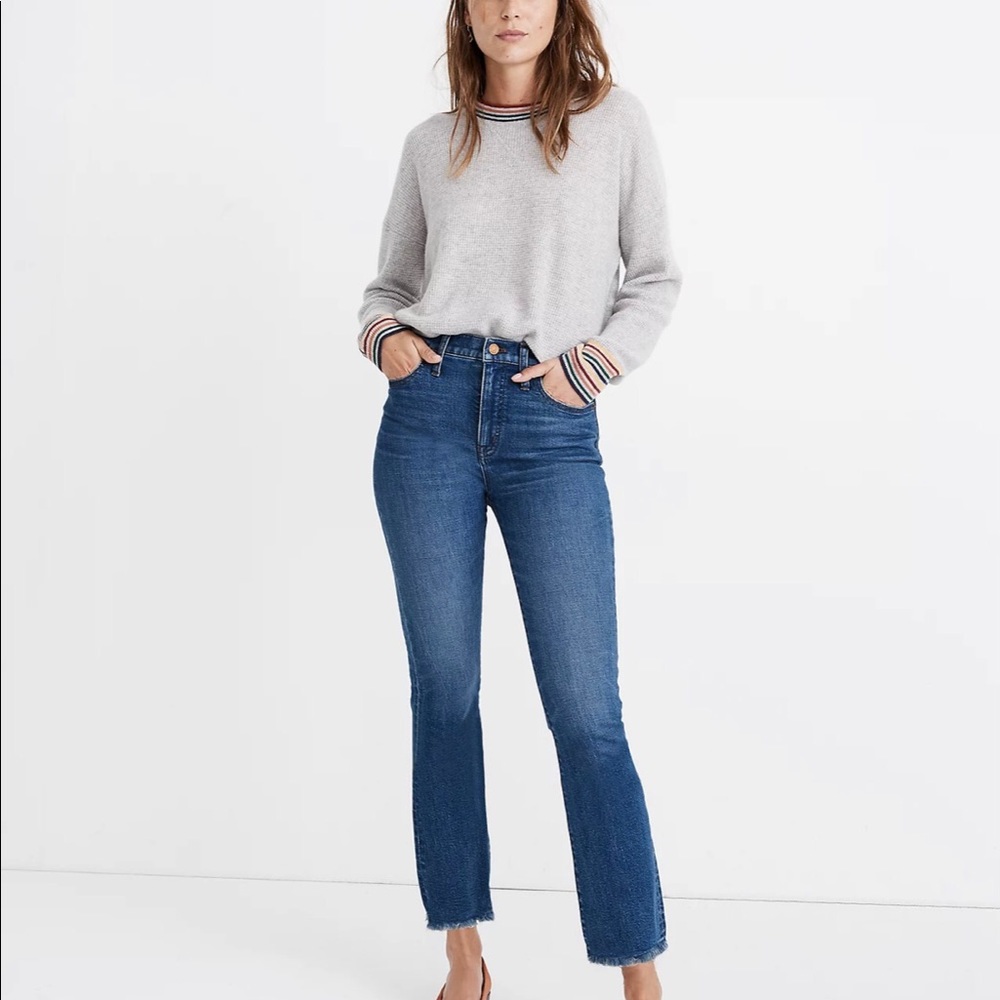 Madewell Cali Demi Bootcut Fray Hem Crop